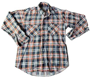 Vintage Longstreet Plaid Shirt Medium Long Sleeve 100% Cotton Button Down Shirt - Picture 1 of 8