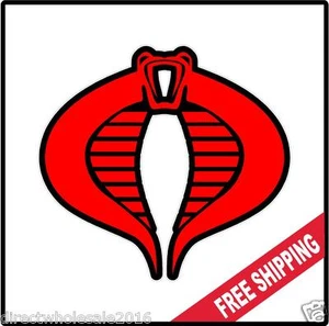G.I. Joe Cobra logo Calcomanía Pegatina de nostalgia de los 80 - Imagen 1 de 1