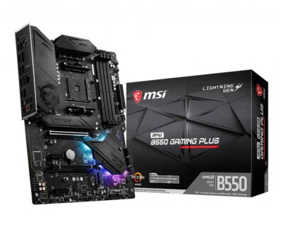 MSI MPG AMD B550 Gaming Plus Socket AM4 ATX DDR4-SDRAM Motherboard - Imagen 1 de 4