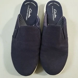 Clark's Cloudsteppers Slip On Shoes Size 7M Navy Blue Comfort - Picture 1 of 8