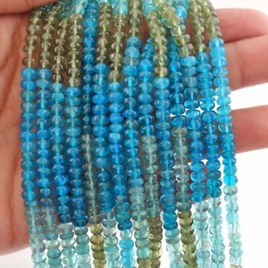 Natural Multi Apatite Beads Round Faceted 5mm Beads Strand 18inch Jewelry Making - Picture 1 of 6