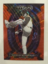 DENNIS ECKERSLEY 2023 Panini Chronicles TITAN RUBY WAVE #'d 162/199 Athletics