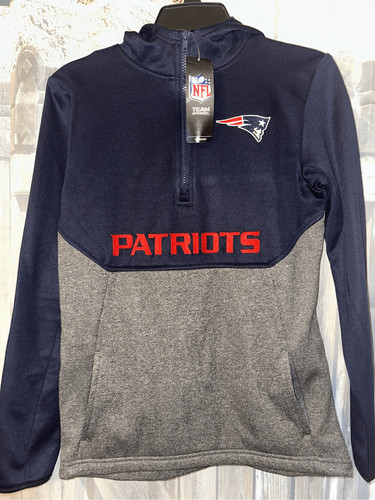 VETEMENTS Felpa con cappuccio NFL Team Apparel New England Patriots 1 4 Zip Performance Youth taglia L La