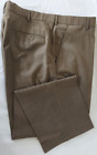 Dockers Premium Men Dress Pants Coffee Brown Striped Size 38/29 Flat Front