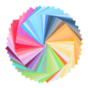 50 Colors Plain  Cotton Fabric For Crafts Patchwork & Quilting Square Cloth - Picture 1 of 7