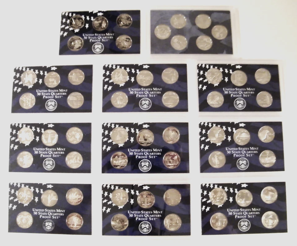 1999-2009 CLAD PROOF STATE QUARTER 56 Proof Coin Set - Image 1 of 1
