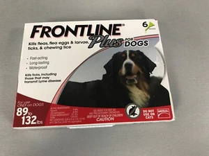 FRONTLINE Plus Flea and Tick Treatment for Extra Large Dogs - 6 Doses 89-132 lbs