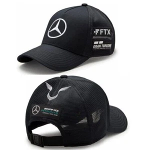 Gorra de béisbol ajustable para hombre Mercedes Benz AMG Petronas negra/blanca lisa - Imagen 1 de 10