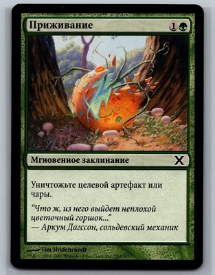 Magic The Gathering RUSSIAN 10th Edition Naturalize #282/383  MTG TCG CCG Tenth - Image 1 of 2