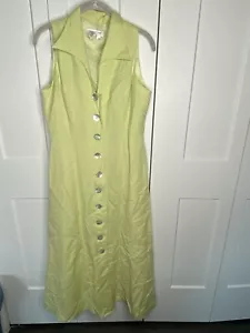 Coldwater Creek Linen Blend Button Down Sleeveless Maxi Dress Women’s Size 10 - Picture 1 of 4