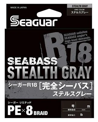 NEW Seaguar R18 Kanzen Seabass 150m 19lb #1 Stealth Gray 0.165mm 8 Braid PE JPN - Image 1 of 2