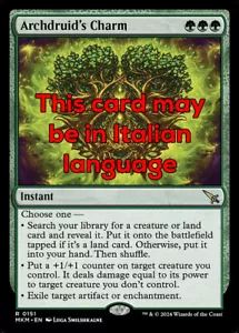 MTG ARCHDRUID's CHARM EXC - AMULETO DELL'ARCIDRUIDO 151 - MKM - MAGIC - Bild 1 von 1