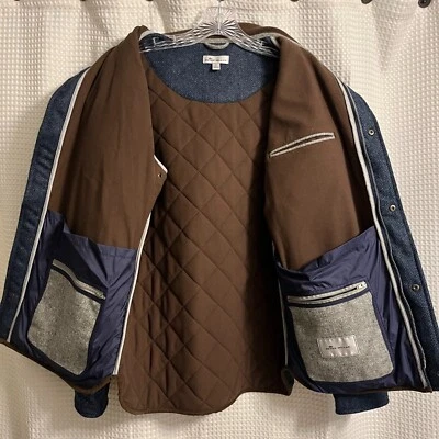 Camisa/chaqueta Peter Millar de lana esterlina para hombre talla mediana venta al por menor $200+ nueva sin etiquetas Foto 1 de 4