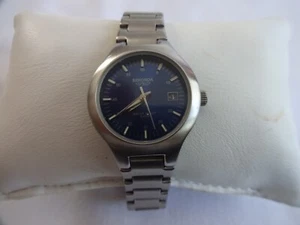 Vintage Seconda Quartz Ladies Stainless Steel Wristwatch Black Dial 04405 - Picture 1 of 4