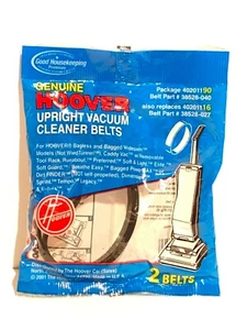 Hoover Vacuum Cleaner Belts Part Number 38528-040 38528-027 (2 Belts) - Picture 1 of 5