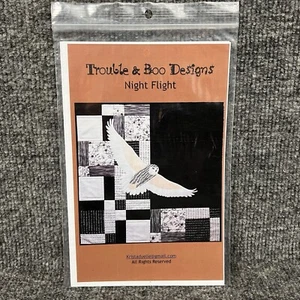 Night Flight Trouble & Boo Designs Maschine Applikation Muster Quilt Design Neu - Bild 1 von 5