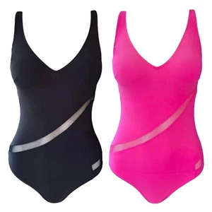 Traje de baño Triumph con tazas forradas Abstract Water OP rosa NUEVO con etiqueta - Imagen 1 de 7