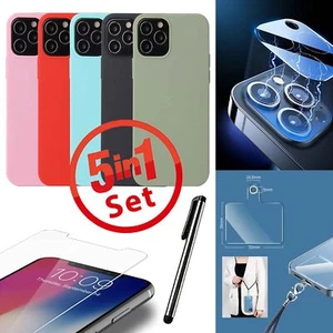 Handy Hülle iPhone 16 Pro Max 15 14 13 12 XS XR 7 8 Plus SE Silikon Schutz Case - Bild 1 von 17