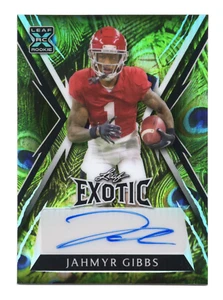 2023 Leaf Exotic Peacock Holo Jahmyr Gibbs /10 Detroit Lions RC - Picture 1 of 2