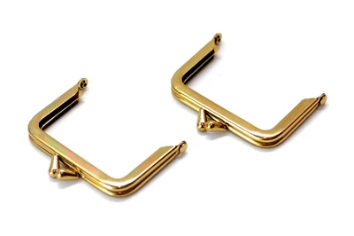 Taschenrahmen / Taschenbügel / Portemonnaie, 50 x 40 mm, Messing, 80er Jahre - Bild 1 von 4