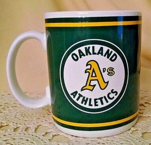 OAKLAND A'S MUG ATHLETICS MLB BASEBALL COFFEE CUP PAPEL FREELANCE GREEN YELLOW. - Picture 1 of 9
