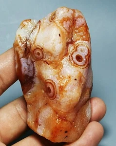 Wenwan Gems Raw Stone Natural Gobi Agate Eyes Stone-Rare Stunning Viewing - Picture 1 of 10
