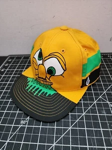 Volcom 'Happy Colors' Yellow Green Black Baseball Cap Hat Snapback Kids OSFM - Picture 1 of 9