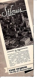 Folleto Visit St. Louis City of a Thousand Sights Sesquicentennial 1953 - Imagen 1 de 2