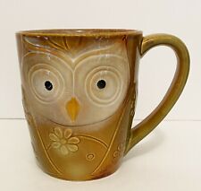 Owl Face Coffee Cup Mug, Ceramic, 18 oz, Pre-Owned