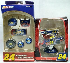 NASCAR Jeff Gordon Christmas Ornaments Set #24 Car, Helmet, Tire, Etc. Trevco - Picture 1 of 7