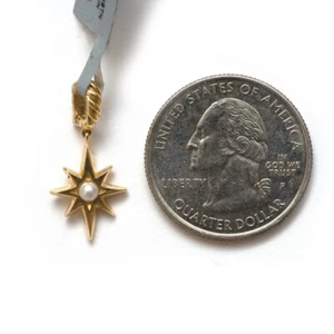 DAVID YURMAN Neu 15mm Kabel Sammlerstücke Nordstern 18K Gold Anhänger Perle - Bild 1 von 6