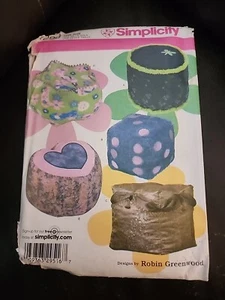 Simplicity Home Decor Sewing Pattern Floor Pillows Robin Greenwood - Picture 1 of 3