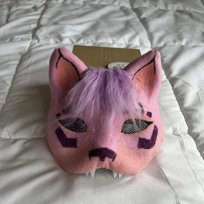Pink Kipo Felted Therian Mask Handmade By Faohlan - Image 1 of 4