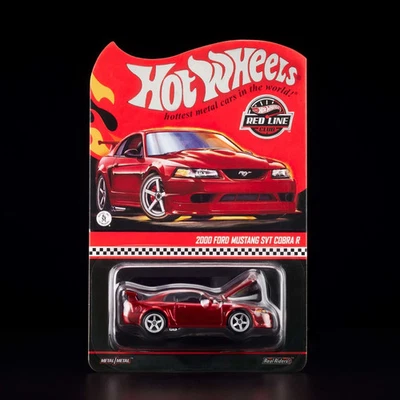 Mattel Hot Wheels RLC Exclusive 2000 Ford Mustang SVT Cobra R Rosso PREVENDITA - Immagine 1 di 3