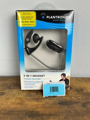 Plantronics MX500i Ear-Hook Headset 3 In 1 VOIP Call Clarity USB Adapter Box New - Image 1 of 4