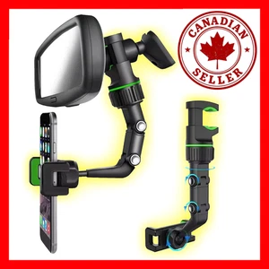 Support Téléphone Rétroviseur Voiture Universel 360° Pivotant Extensible Support - Photo 1 sur 6