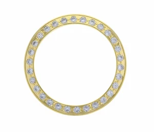 GOLD GP CREATED DIAMOND BEZEL FOR ROLEX  PRESIDENT 6917 69000 69178 79138 LADY - Picture 1 of 2