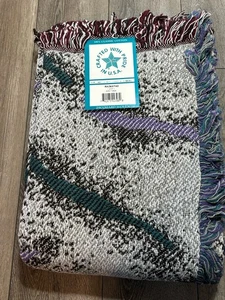Manta de colección nueva en paquete triple tejida jacquard púrpura Razmataz Y2K - Imagen 1 de 6