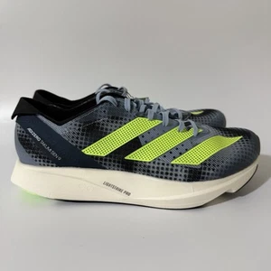 adidas Men 5.5/Women 6.5 AdiZero Takumi 9 Running Shoes Blue Lucid Lemon IG3133 - Picture 1 of 8