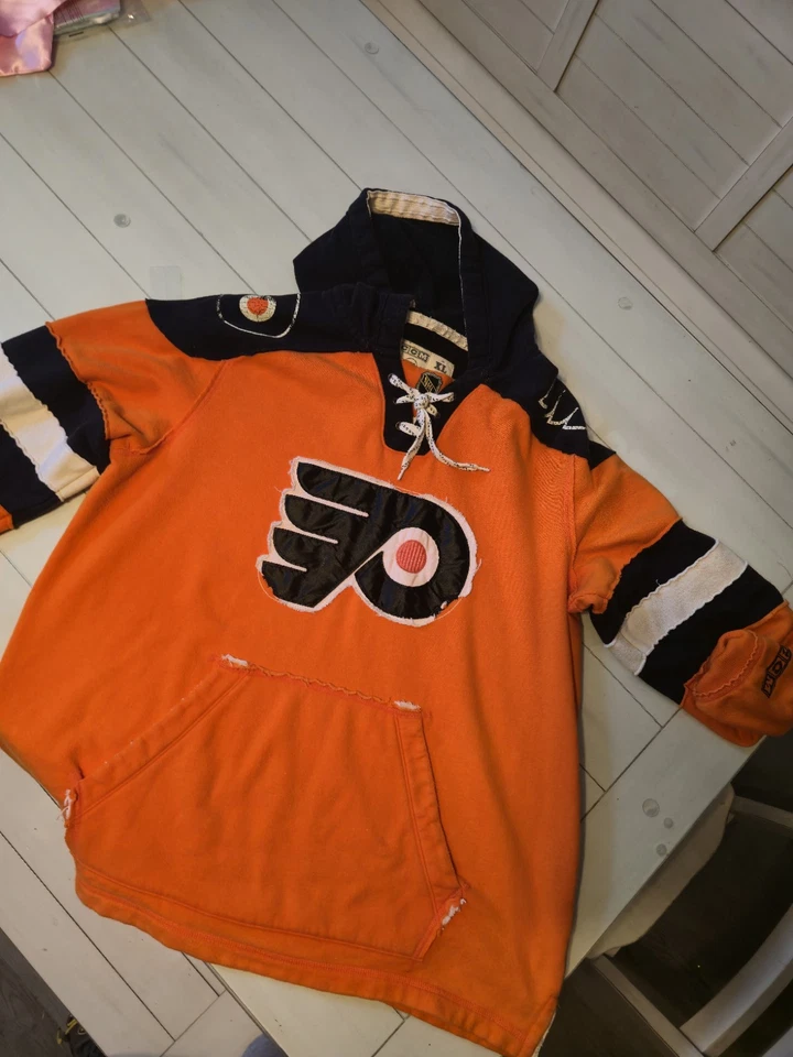 Sudadera con Capucha CCM Vintage Philadelphia Flyers Estilo Jersey Para Hombre Naranja CCM XL Foto 1 de 1