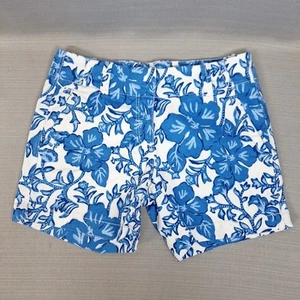 Vineyard Vines Floral Print Shorts Blue White Tropical Preppy Pockets Size 00 - Picture 1 of 13