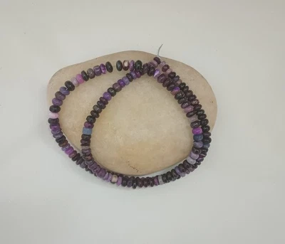 SUGILITE, RICHTERITA, BUSTAMITE 5-6MM RONDELLE BEADS - 18" Playa - 5206E Foto 1 de 4