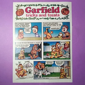 Garfield Tricks and Treats Halloween vintage color strip Family Circle 1985 - Picture 1 of 2