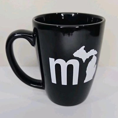 Кофейная кружка Michigan 10 унций черно-белая - Изображение 1 из 4