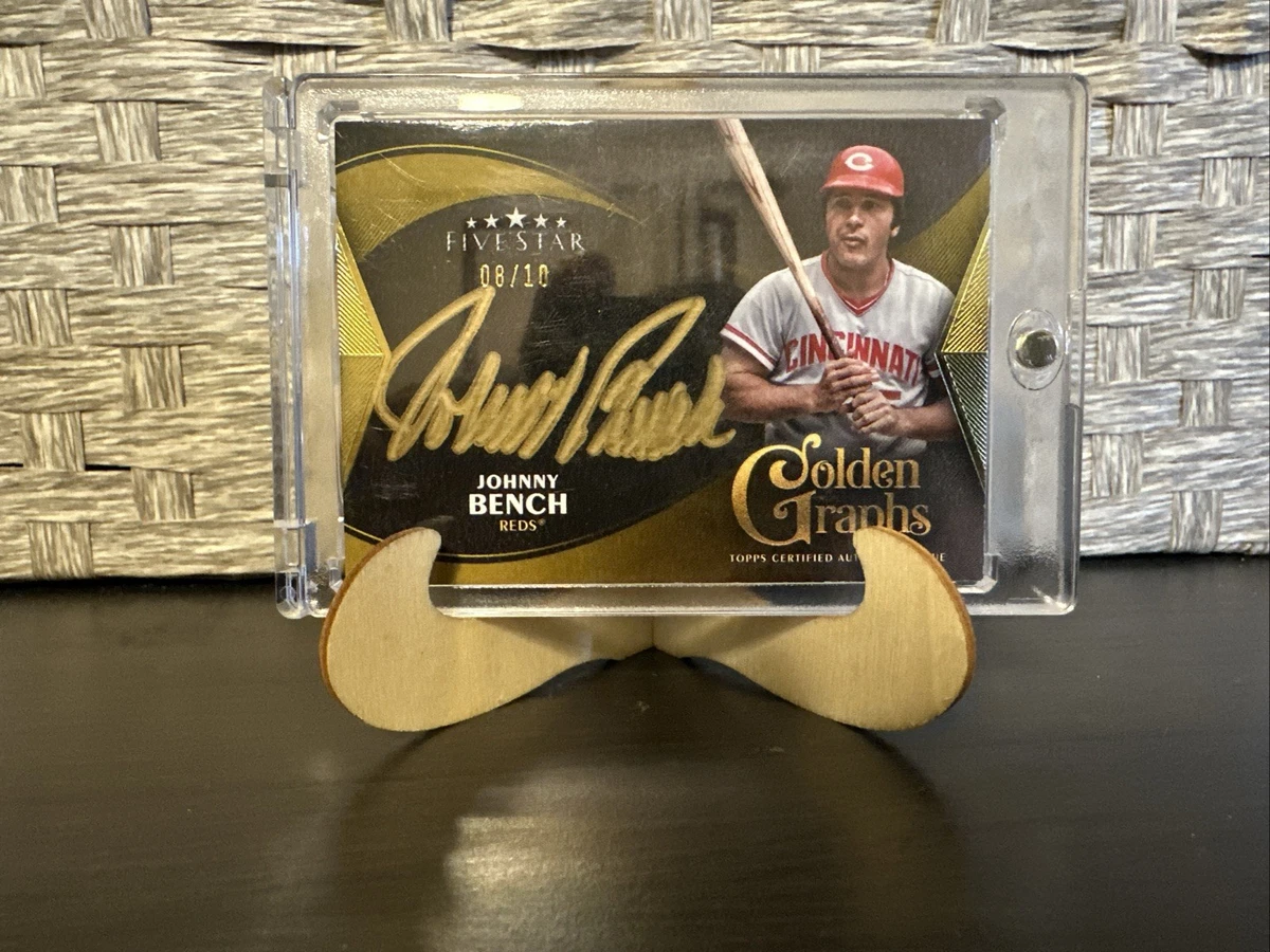 Johnny Bench Cincinnati Reds Autographed Baseball Trading Cards