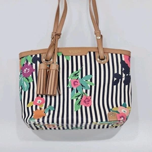 Bolso de Mano SPARTINA 449 Daufuskie Island Lino Cuero Fiesta - Imagen 1 de 8