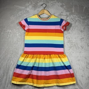 Hanna Andersson Girls Rainbow Striped Twirl Dress Rising Size 10 - Picture 1 of 11