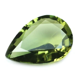 Certified Natural Green Sapphire 0.81ct VVS Clarity Madagascar Pear 7.48x5.44 mm - Picture 1 of 3