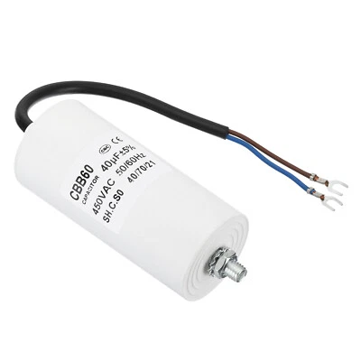Condensateur De Démarrage Cbb60 De 40Uf 450V Bornes Forme U 50/60Hz Pour Machine - Photo 1/4