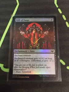 MTG Magic The Gathering Gift Of Fangs Foil Black Enchantment Commander Vampire - Picture 1 of 1